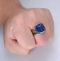 iShopping - Scenic Accessories Eartugul Oriented Kayi Men Ring Blue