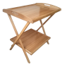 iShopping - MRB TRADE Double Shelf Foldable Table Beech Wood