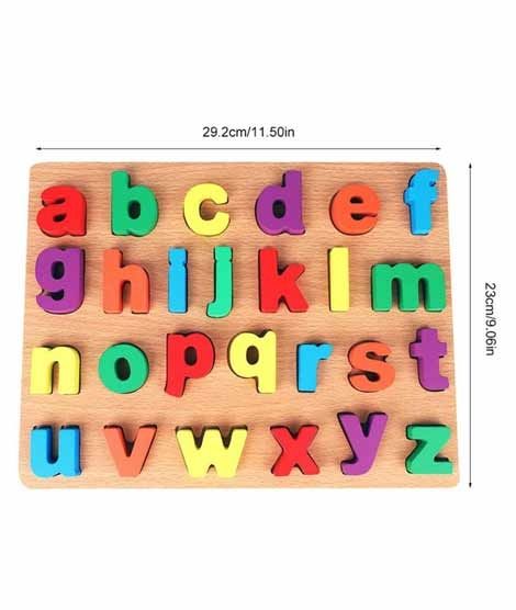 iShopping - Planet X ABC Small Alphabets Thick Wooden 3D Board Puzzle (PX-10507)