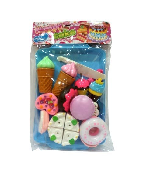 iShopping - Planet X Happy Cake and Ice Cream Dessert Cutting Plastic Food Tray Set (PX-10529)