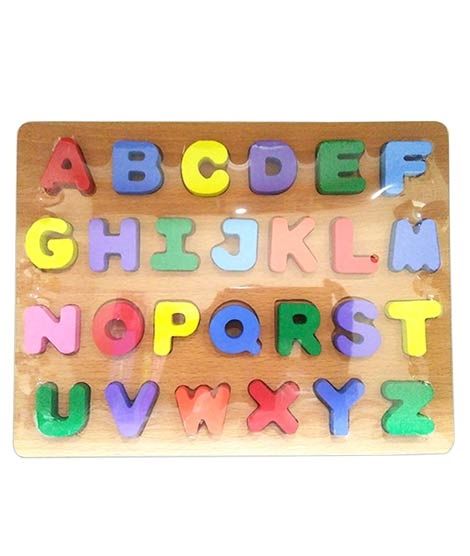 Planet X Capital ABC Alphabets Thick Wooden 3D Board Puzzle (PX-10717)