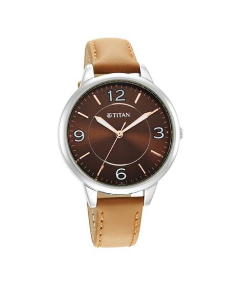 iShopping - Titan Trendsetters Collection Women's Leather Watch - Tan (2617SL03)