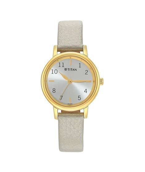 iShopping - Titan Karishma Collection Women's Leather Watch - Grey (2678YL01)