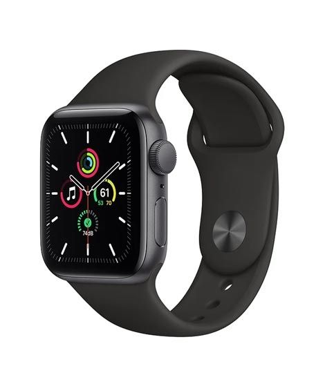 iShopping - Apple iWatch SE 44mm Gray Aluminum Case With Black Sport Band - GPS