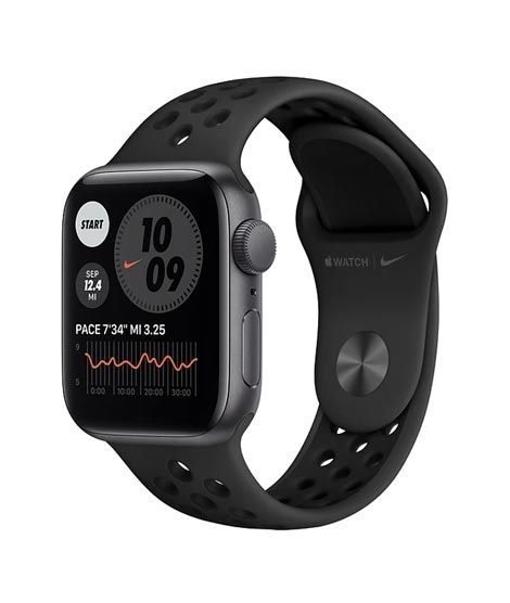 iShopping - Apple iWatch SE 40mm Gray Aluminum Case With Black Nike Sport Band - GPS