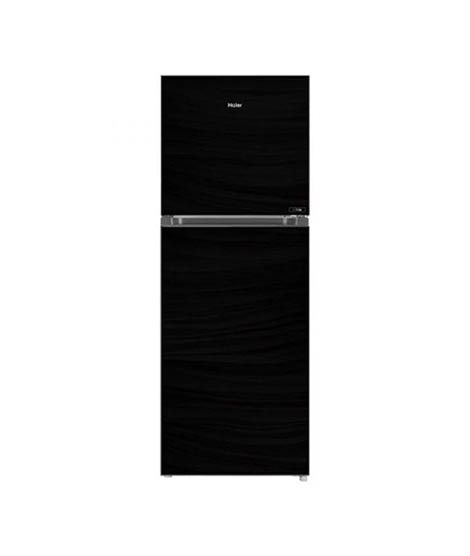 Haier E-Star Glass Door Freezer-On-Top Refrigerator 15 Cu Ft Black (HRF-538-EP)