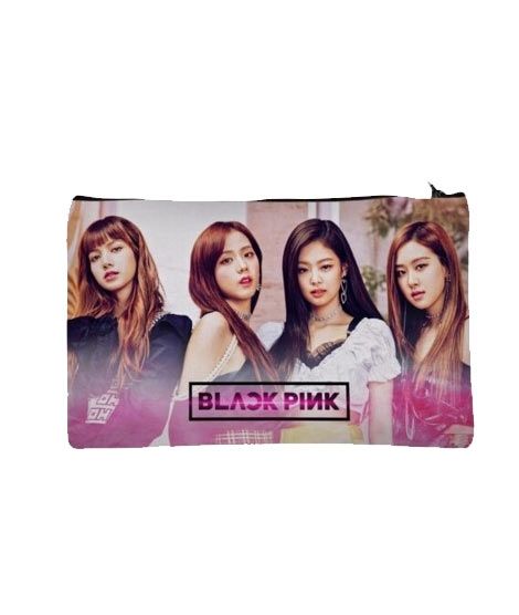 Traverse Black Pink Digitally Printed Pencil Pouch (T399)