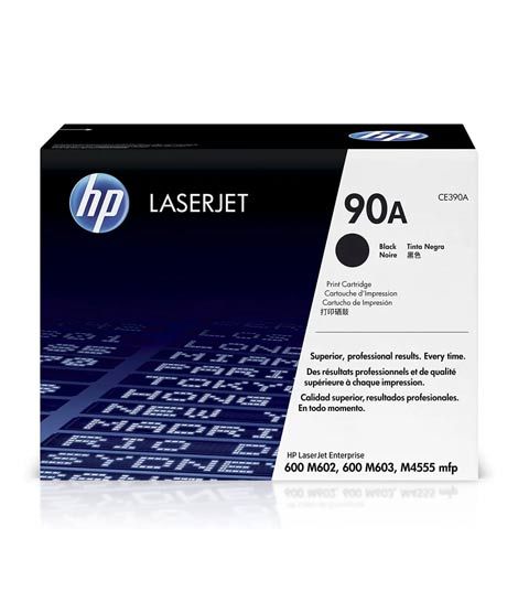 HP 90A Black LaserJet Toner Cartridge (CE390A)