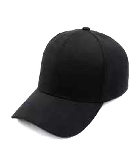 A & S Plain Cotton Cap For Men Black