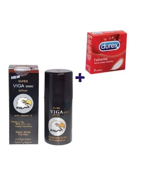 iShopping - A1 Store Viga 50000 Delay Spray With Durex Condom