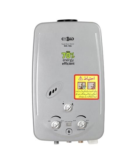 Super Asia Instant Gas Water Heater 6Ltr (GH-106)