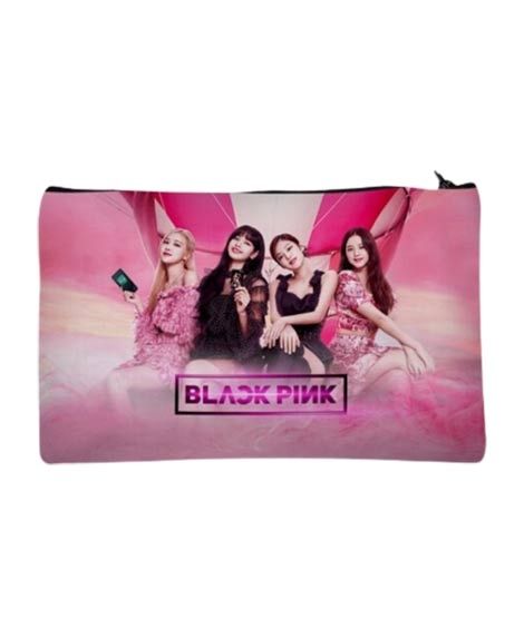 Traverse Black Pink Digitally Printed Pencil Pouch (T403)