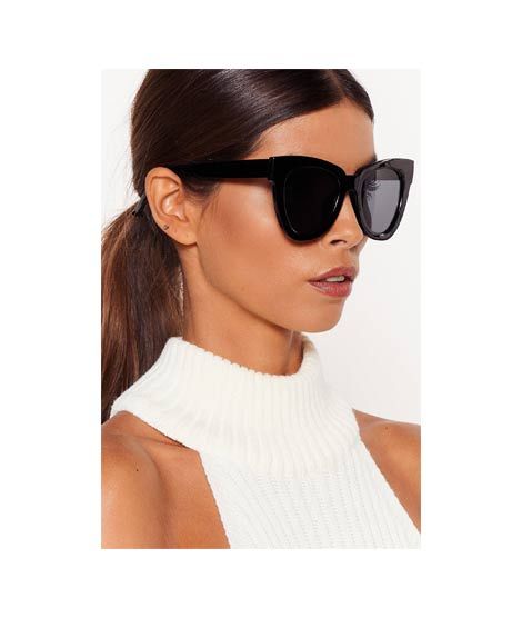 iShopping - Afreeto Slim Square Frame Sunglasses Black