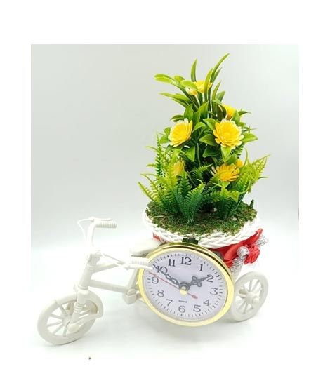 iShopping - The Fashion Hub Flower Basket Bicycle Table Clock