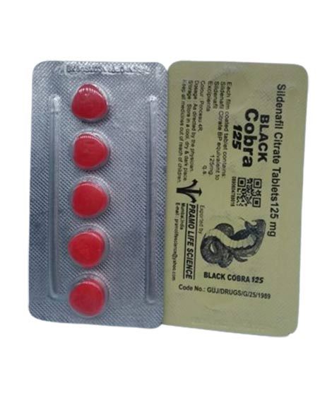 iShopping - A1 Store Black Cobra 125 Tablet For Men 125mg