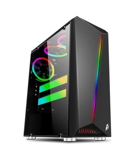 iShopping - 1st player R3 Rainbow ATX Mid-Tower Gaming Case Without Fans Black