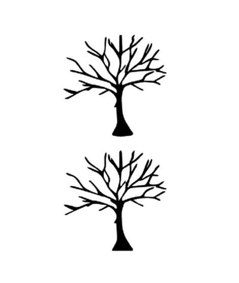 M.Mart Winter Tree Temporary Flash Tattoo Pack of 2