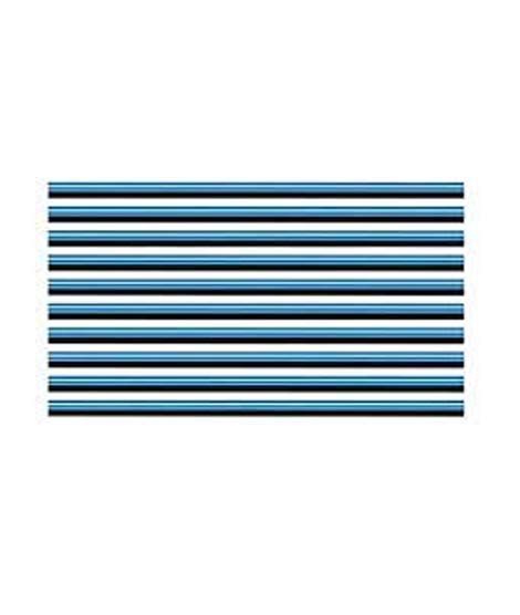 M.Mart Car AC U Shape Moulding Decorative Strips Blue Pack Of 10