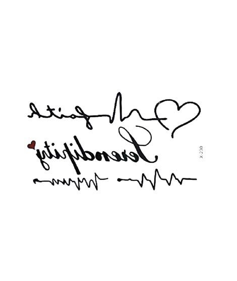 iShopping - M.Mart Love Heartbeat Wave Temporary Tattoo Sticker