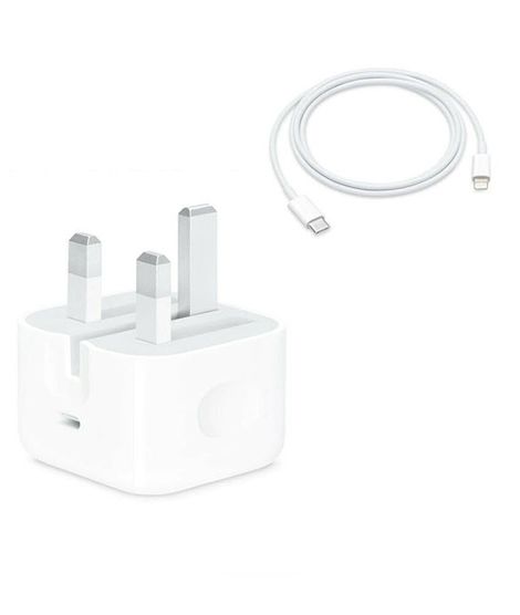 Apple 20W 3 Pin Power Adapter With Lightning Cable And Apple EarPods (MMTN2)