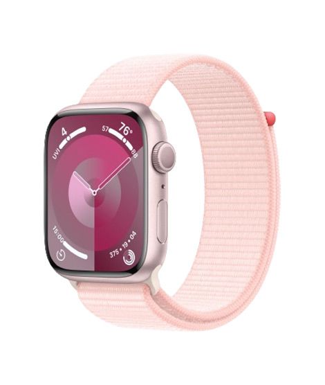 Apple Watch Series 9 Pink Aluminum Case With Sport Loop-GPS-45 mm-Pink