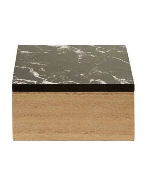 iShopping - Premier Home Mimo Marble Effect Trinket Box - Black (1411482)