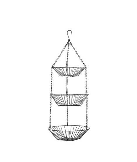 iShopping - Premier Home 3 Tier Chrome Hanging Baskets - Silver (509653)