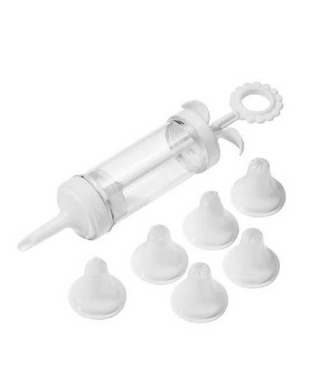 Premier Home Plastic Decorating Cake Set With 6 Nozzles - White (806319)