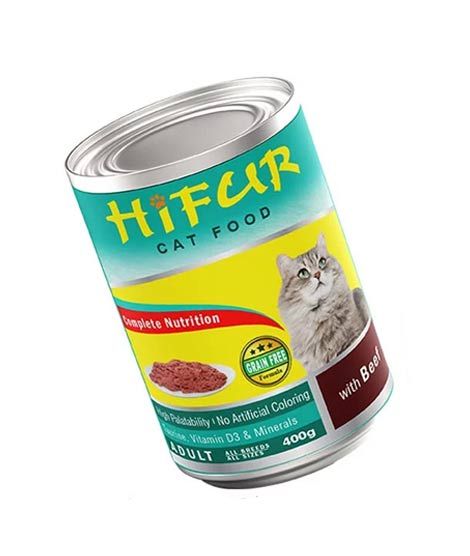 Hifur Beef Canned Adult Cat Food 400g