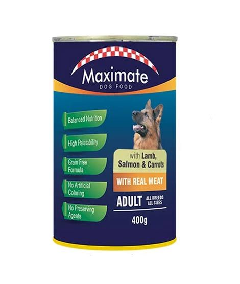 iShopping - Maximate Lamb Salmon & Carrots Canned Adult Dog Food 400g