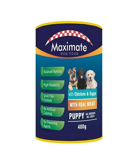 iShopping - Maximate Chicken & Eggs Canned Puppy Food 400g