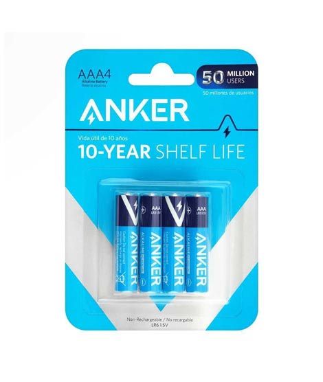 Anker Alkaline AAA4 Non Rechargeable Batteries - Pack Of 4 (B1820H12)