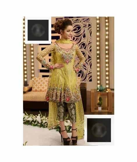 iShopping - Bags & Deals Bridal Net Embroidery 3pcs Suit