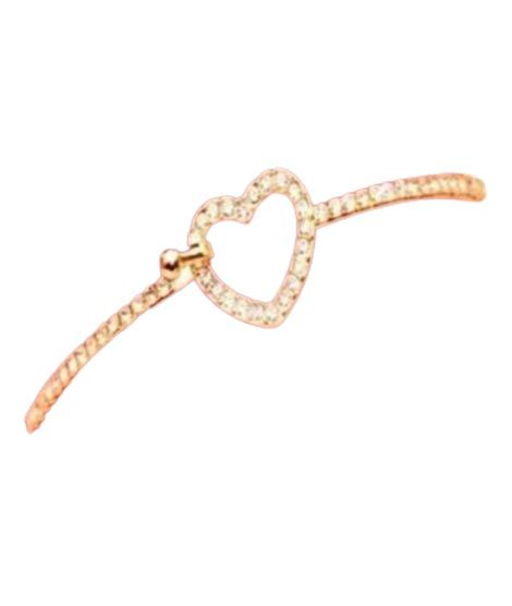 iShopping - Scenic Accessories Golden Heart Metal Bangle (SAB-037)