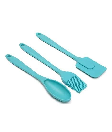 Easy Shop Silicone Spatula Brush and Spoon Set - Pack Of 3