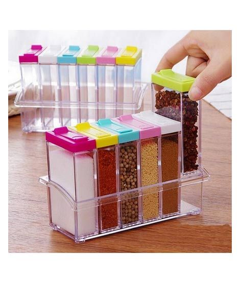 iShopping - Easy Shop Transparent Spice Jar Set Seasoning Bottle