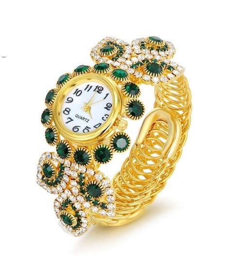 iShopping - Karachi Shop Analog Women's Watch Gold/Green