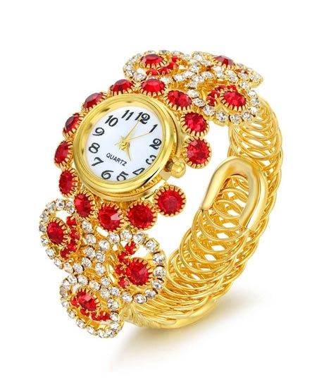 iShopping - Karachi Shop Analog Women's Watch Gold/Red