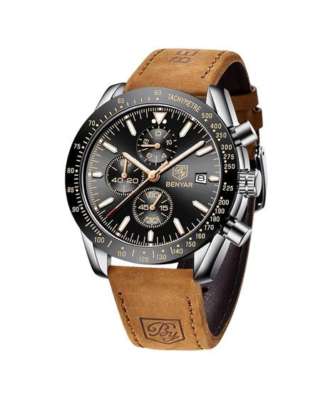 Benyar Chronograph Edition Men's Leather Watch (BY-5140-M)