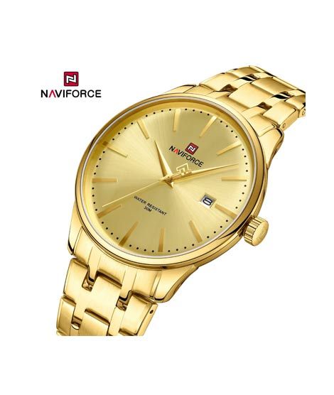 Naviforce Gentle Flutter Watch For Men Golden (NF-9230-7)