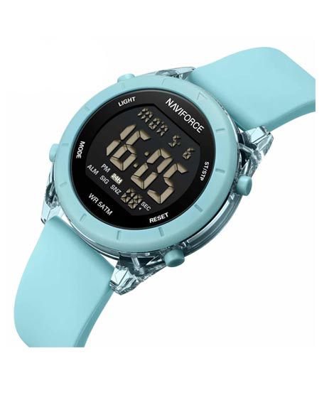 iShopping - Naviforce Stylish Digits Watch For Women Sky Blue (nf-7108-2)