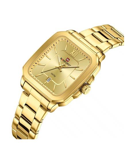 iShopping - Naviforce Sleek Square Watch For Men Golden (NF-9239g-1)