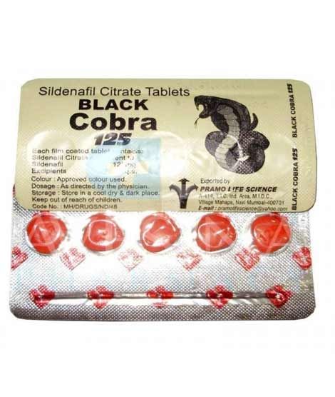 iShopping - SD Brand Black Cobra Sildenafil Citrate Tablets 125mg