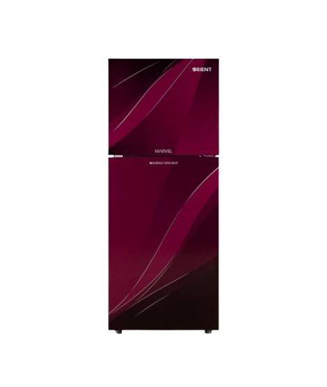 Orient Marvel 540 Freezer-On-Top Glass Door Refrigerator 19 Cu Ft Blaze Purple