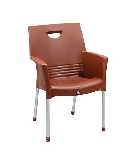 Boss Mega Jhony Pure Plastic Chair with Steel Legs (BP-317-CHC)