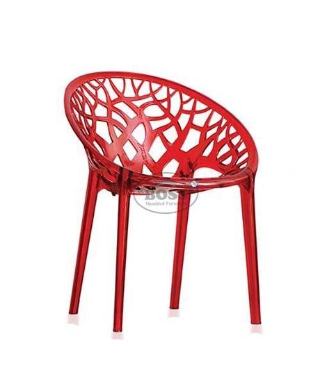 Boss Poly Carbonate Crystal Tree Chair Red Wine (BP-309-PC)