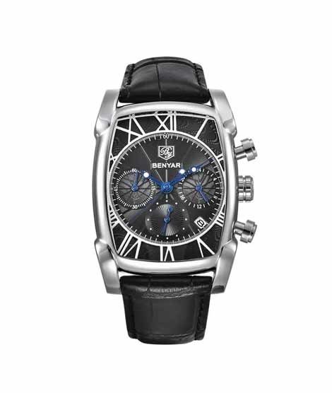 iShopping - Benyar Square Edition Watch For Men Black (BY-1020)