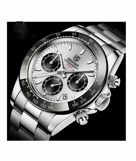 iShopping - Benyar Exclusive Chronograph Watch for Men Silver (BY-1175)