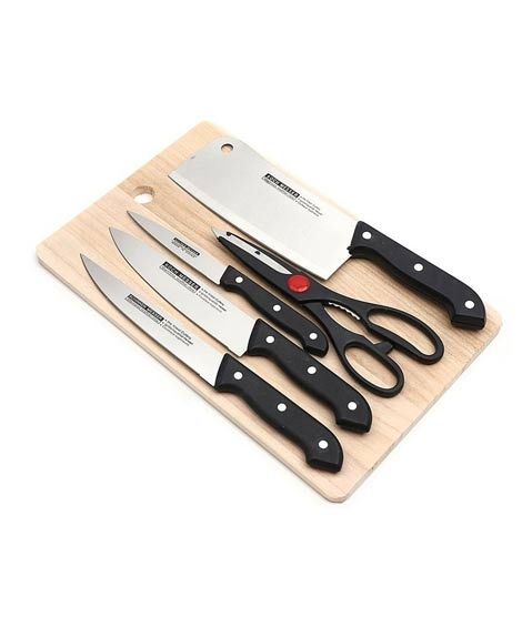 iShopping - G-Mart Steel Blade Knife Set With Cutting Board