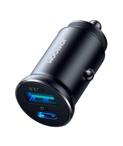 iShopping - Joyroom 30W A+C Mini Metal Car Charger Black (JR-CCN05)